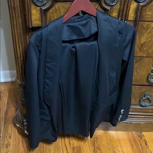 Business Casual Black Suit, Size S/M, Black